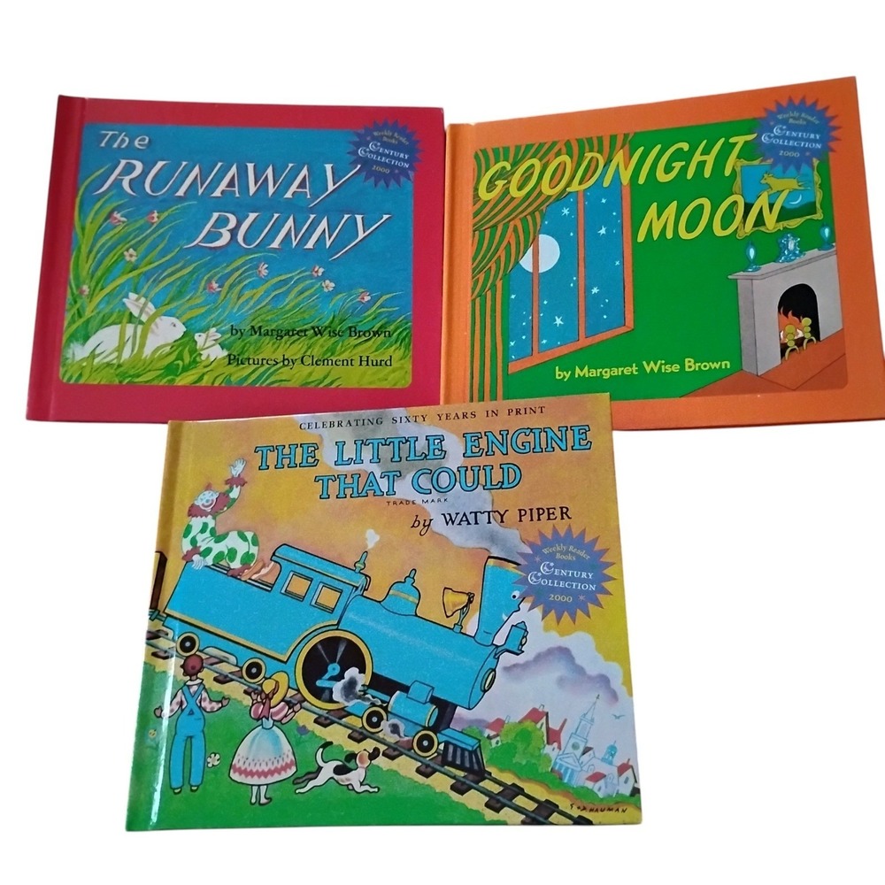 3pc Weekly Reader Books Century Collection 2000 Goodnight Moon Runaway Bunny Set